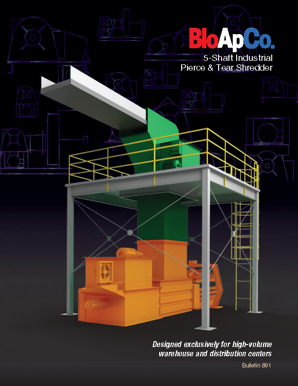 Learn more about Warehouse / Distribution Center Shredders in the BloApCo Brochure 